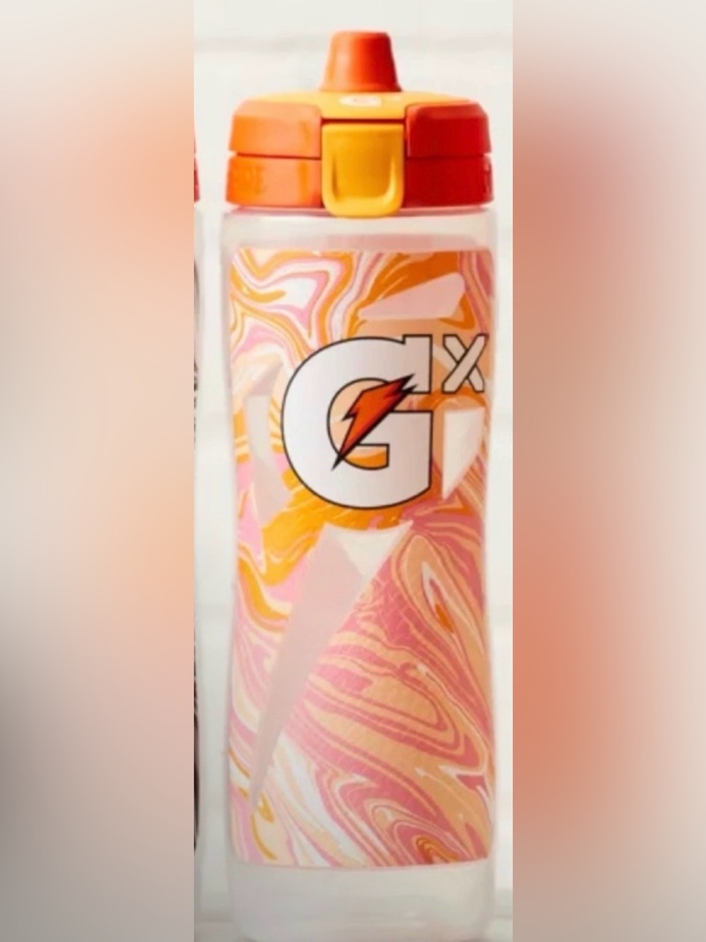 Gatorade GX 30oz Orange Marble Water Bottle Limited Edition Squeeze Bottle Sport